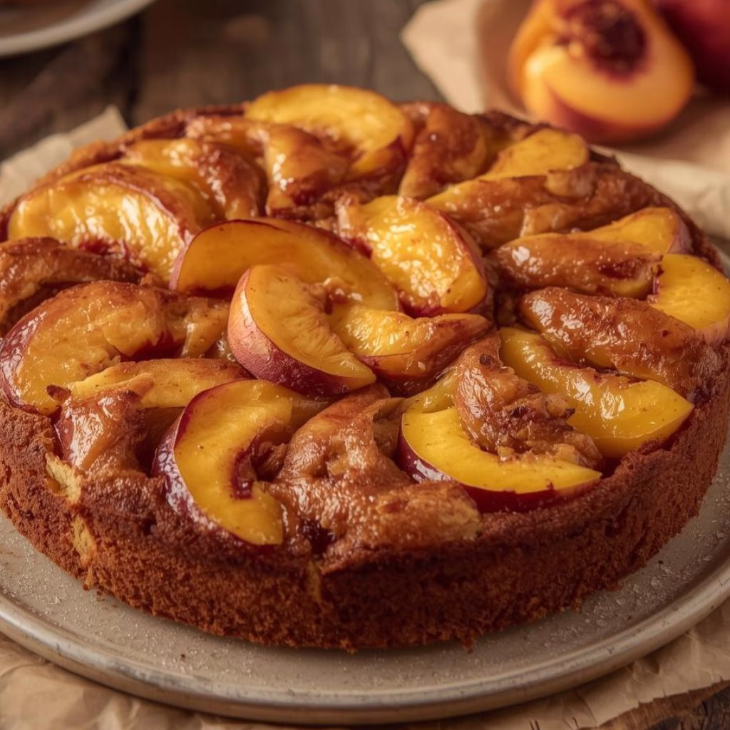 Brown Sugar Peach Cake Recipe