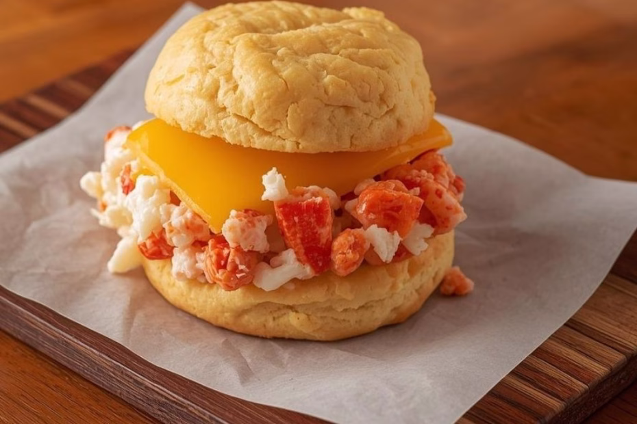 Cheddar Cheese Biscuit Lobster Sandwich Recipe