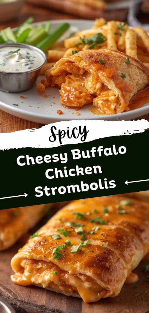 Cheesy Buffalo Chicken Strombolis Recipe