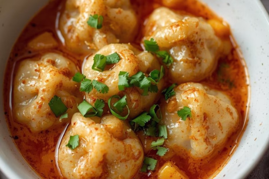 Chili Crisp Butternut Squash Dumplings in Ginger Soy Broth Recipe