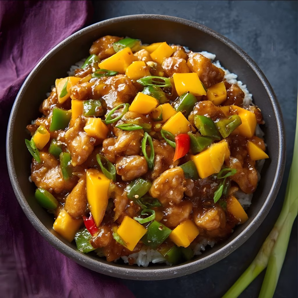 Chinese Style Mango Chicken Stir Fry Recipe