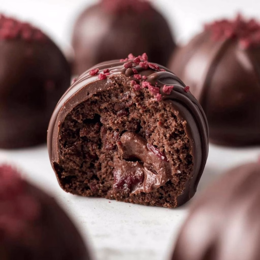 Chocolate Covered Cherry Brownie Bombs Recipe