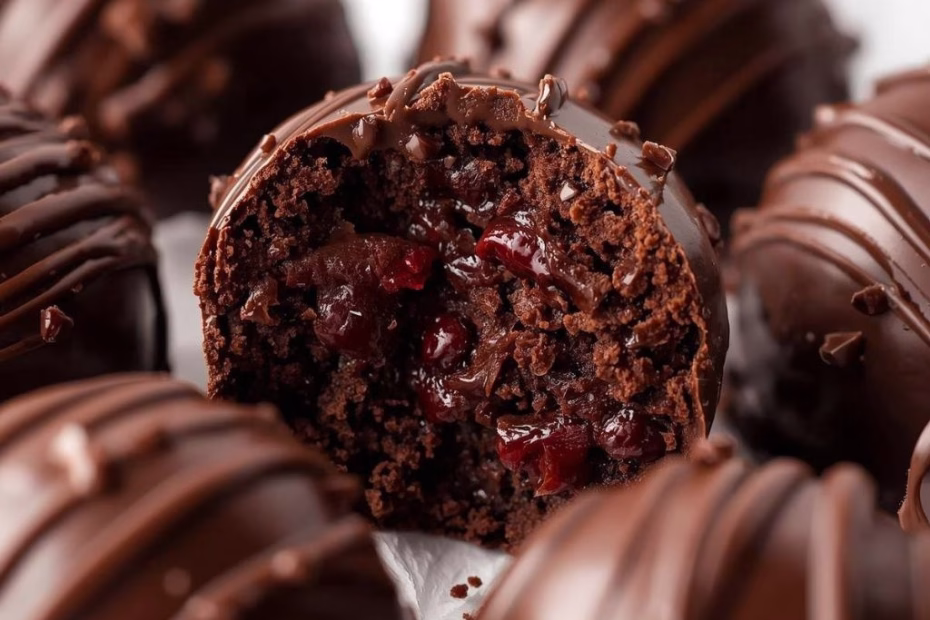 Chocolate Covered Cherry Brownie Bombs Recipe