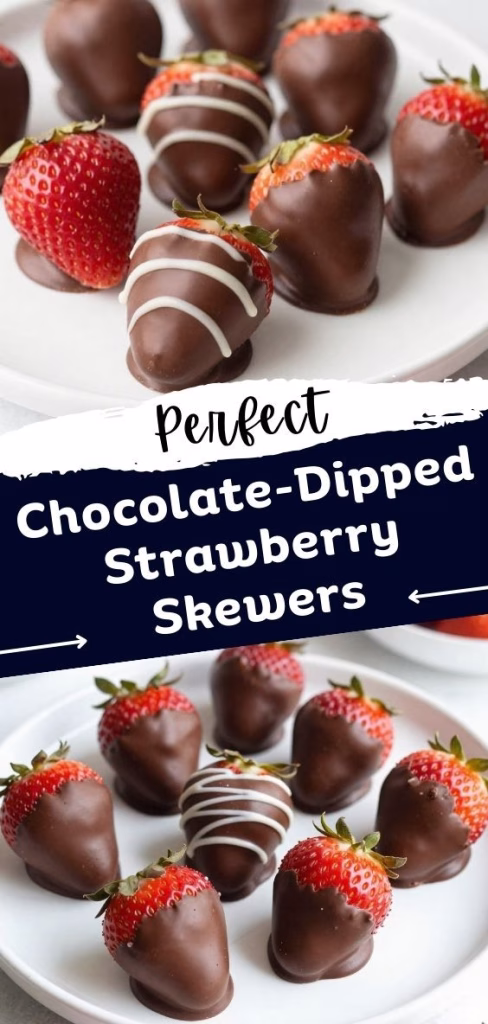Chocolate-Dipped Strawberry Skewers Recipe