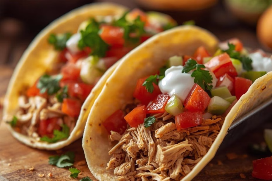 Healthy Crockpot Chicken Tacos Recipe