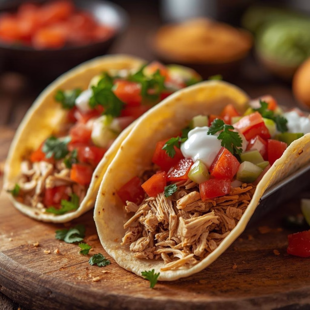 Healthy Crockpot Chicken Tacos Recipe