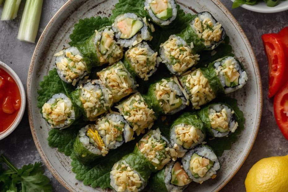 Cucumber Wrapped Sushi Roll Recipe