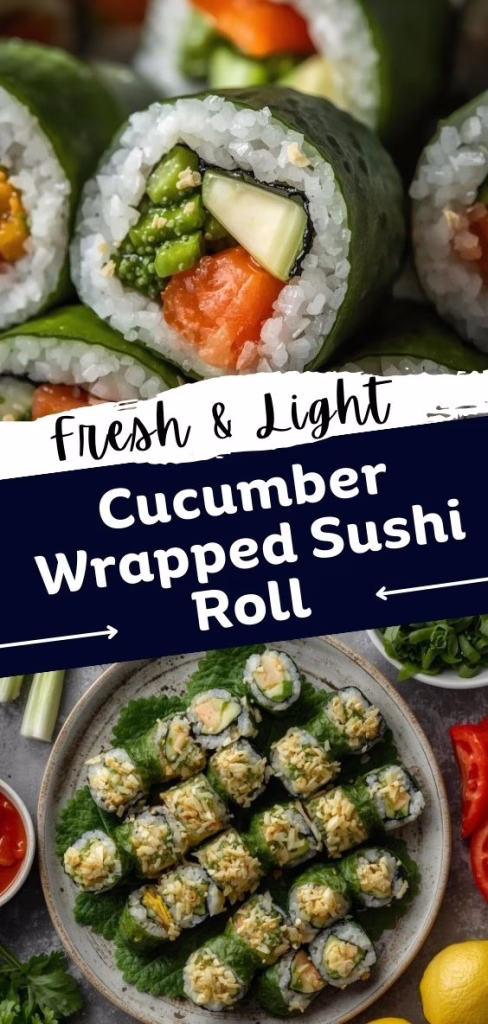 Cucumber Wrapped Sushi Roll Recipe