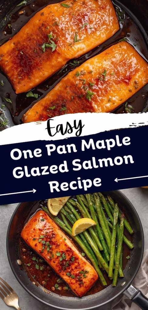 Easy One Pan Maple Glazed Salmon Recipe