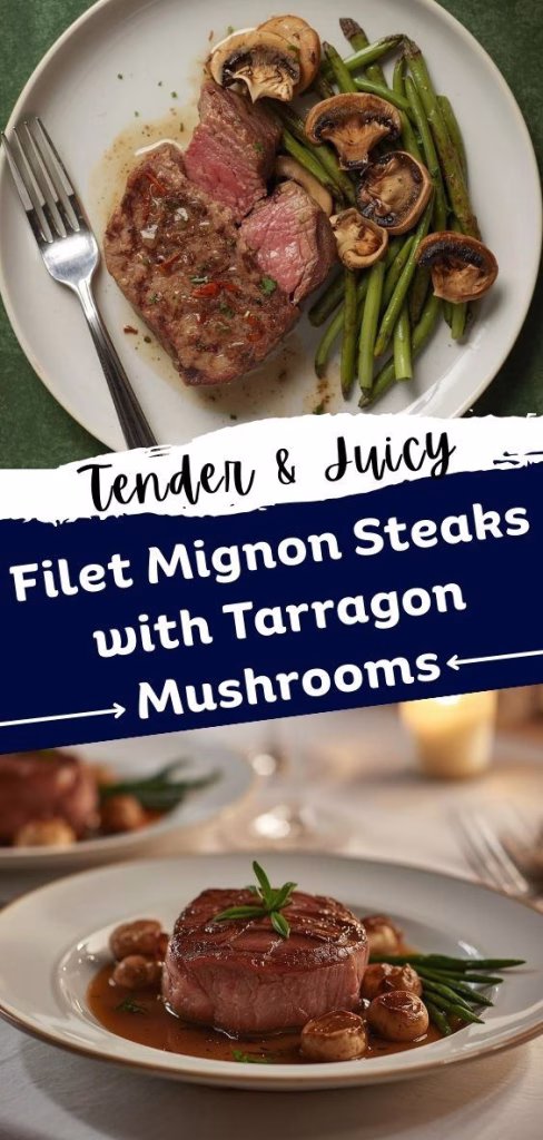 Filet Mignon Steaks with Tarragon Mushrooms Recipe
