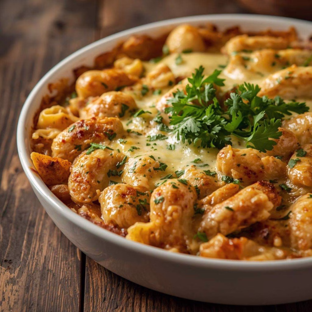 Garlic Parmesan Chicken Pasta Bake Recipe
