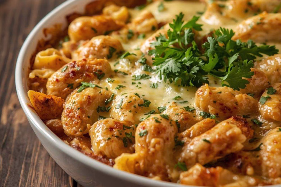 Garlic Parmesan Chicken Pasta Bake Recipe