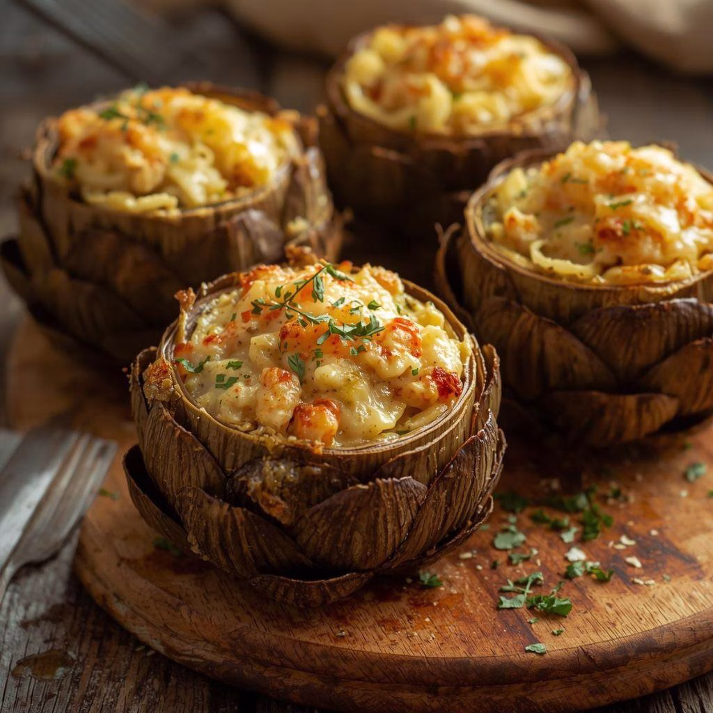 Garlic Parmesan Stuffed Artichokes Recipe