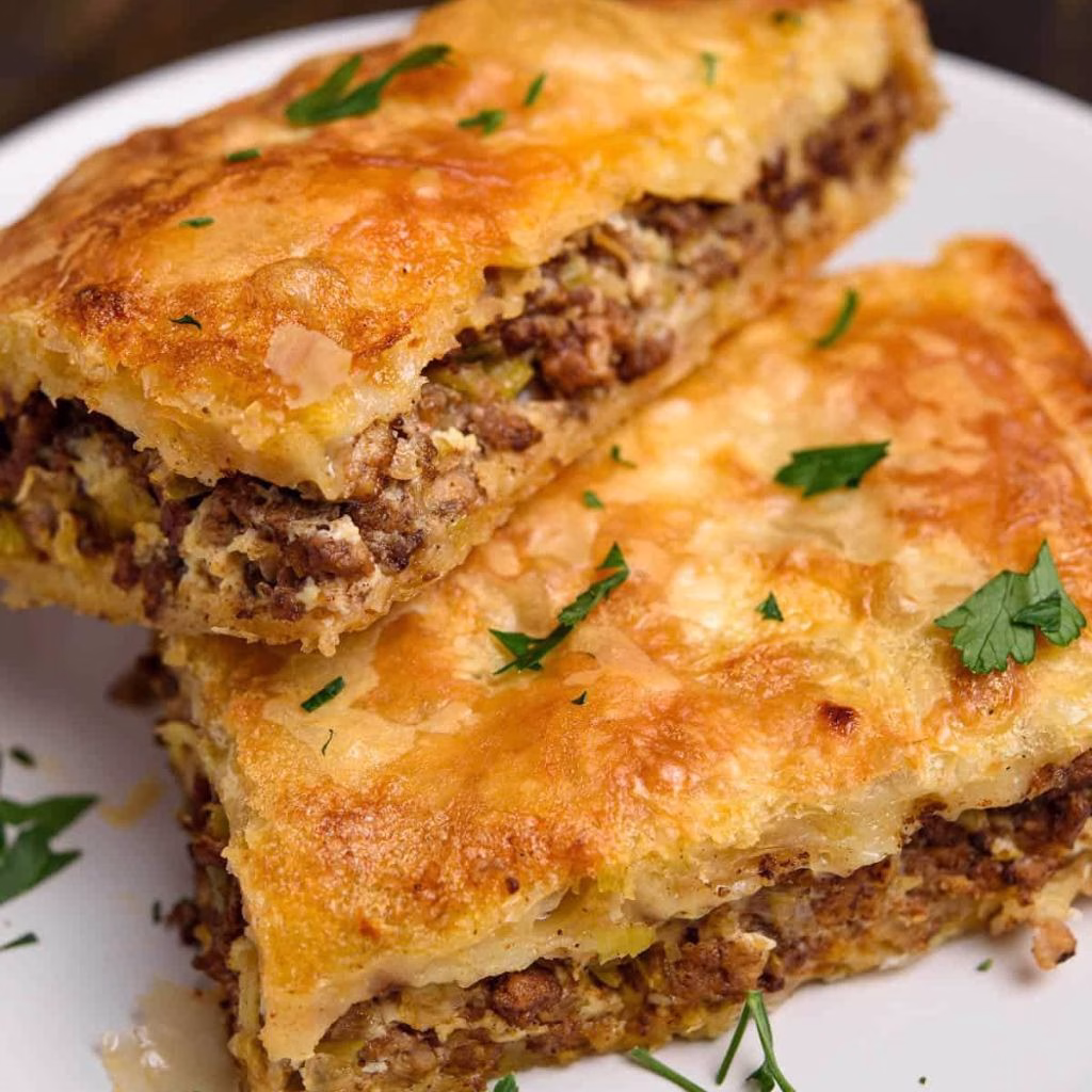 Greek Phyllo Meat Pie (Kimadopita) Recipe
