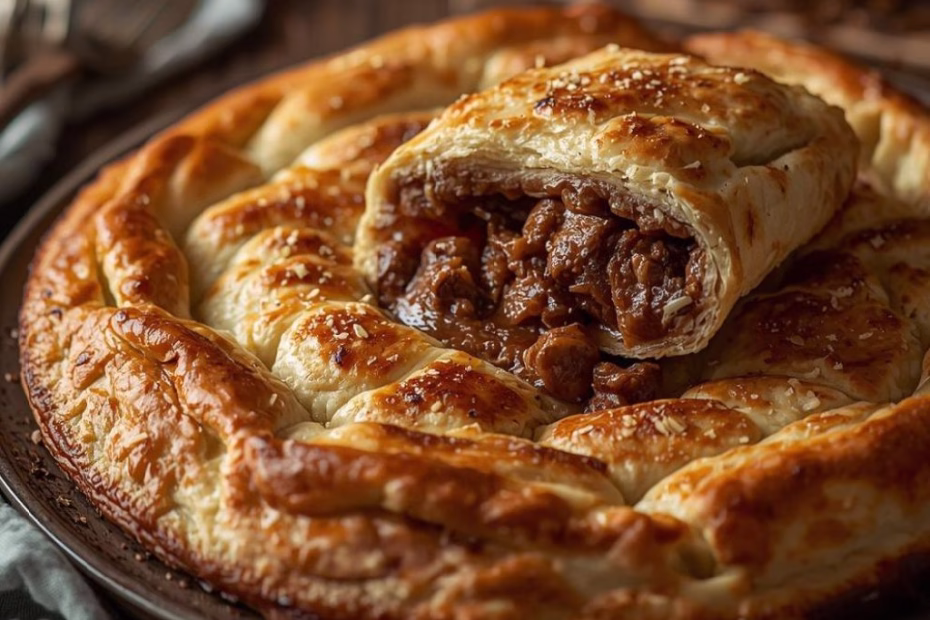 Greek Phyllo Meat Pie (Kimadopita) Recipe