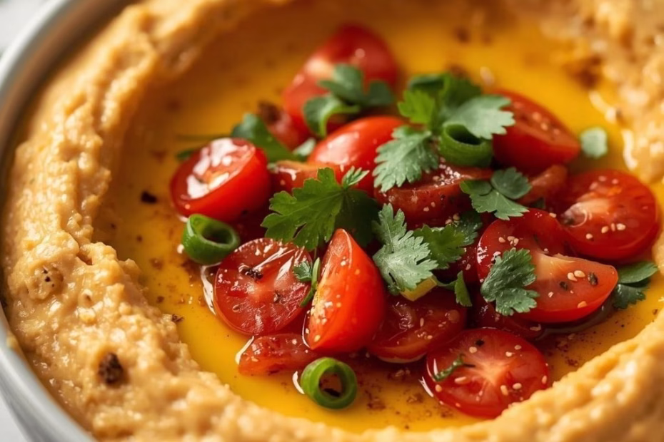 Greek Style Loaded Hummus Recipe
