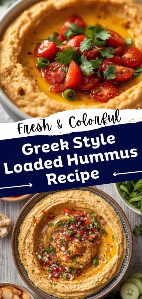 Greek Style Loaded Hummus Recipe