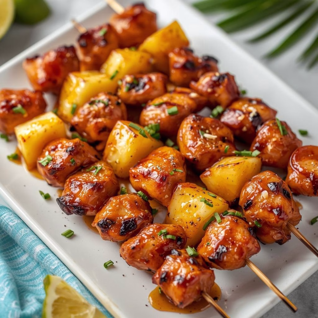 Hawaiian Chicken Skewers Recipe