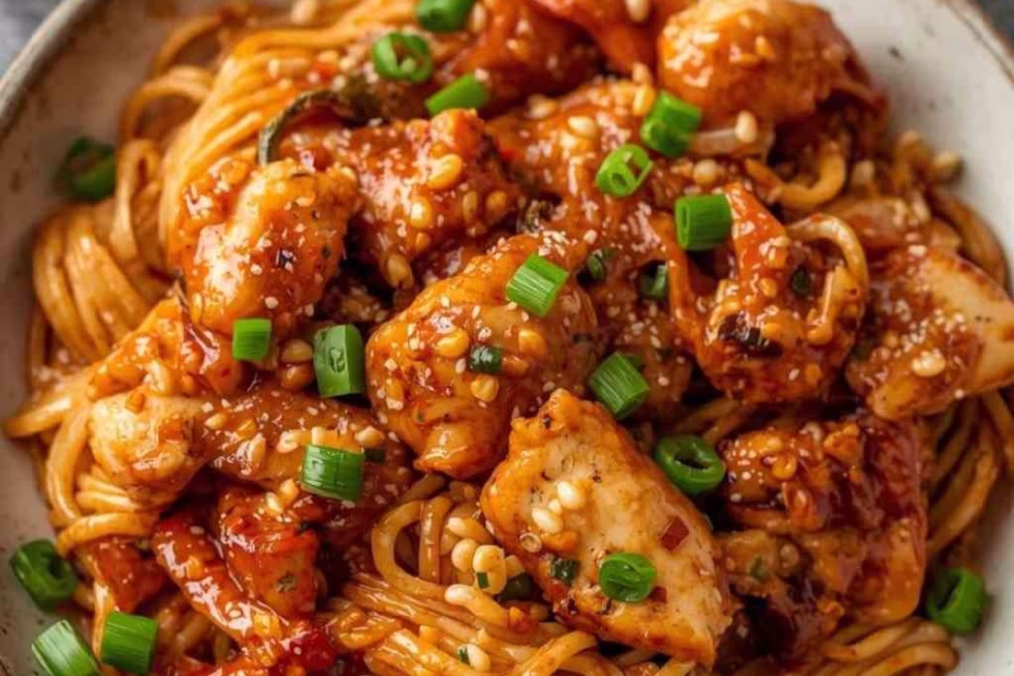 Kung Pao Chicken Noodles Recipe