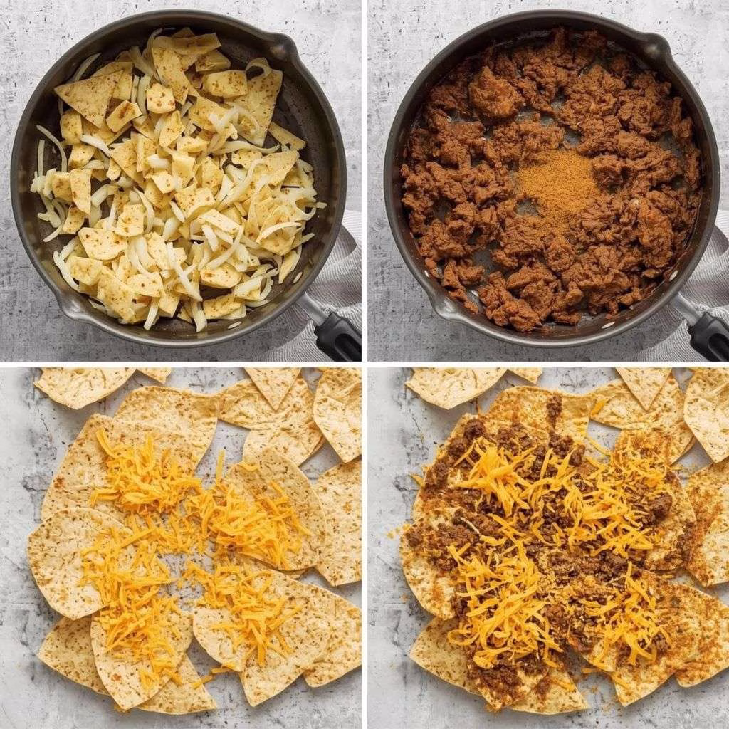 Low Carb Nachos with Crispy Cheese Chips and Flavorful Toppings Recipe