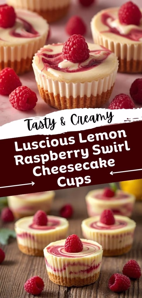 Luscious Lemon Raspberry Swirl Cheesecake Cups Recipe