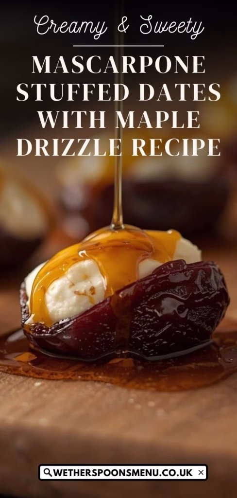 Mascarpone Stuffed Dates with Maple Drizzle Recipe