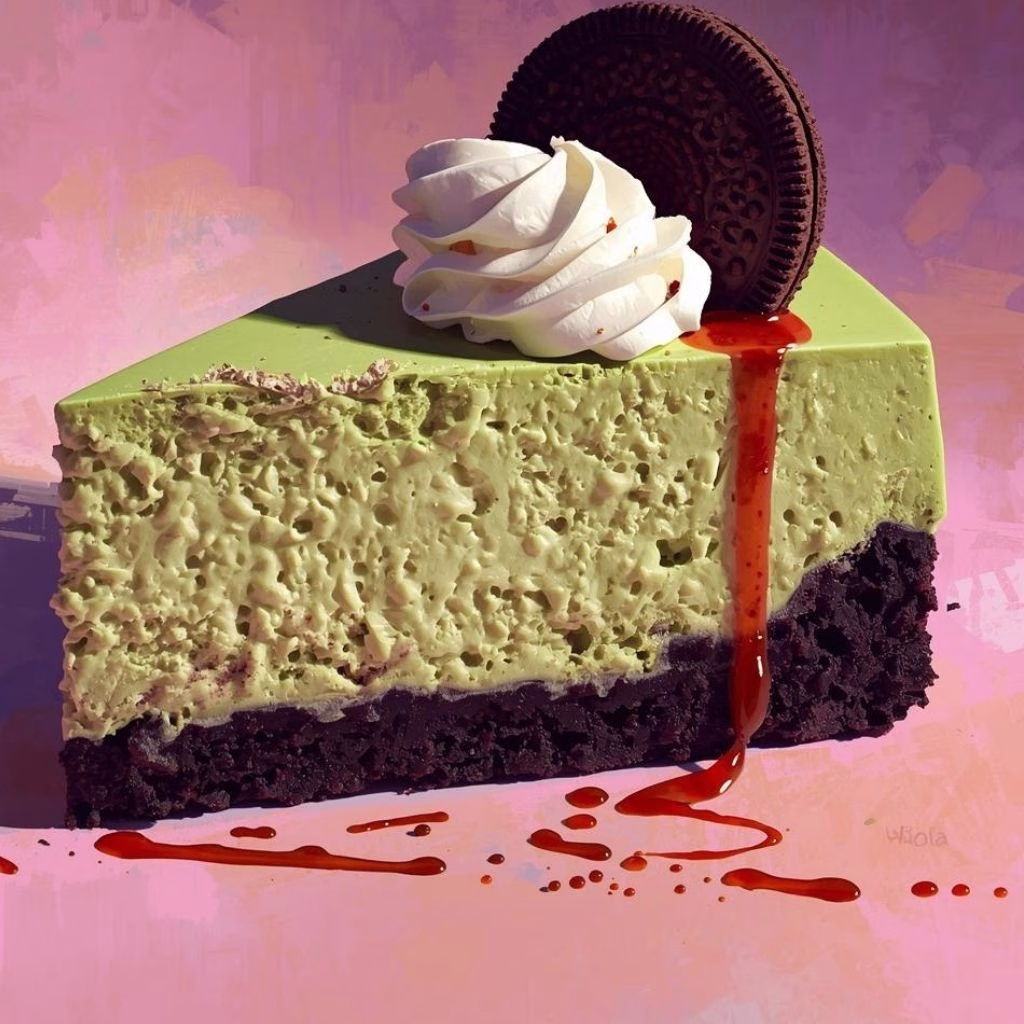 Matcha Cheesecake with Oreo Crust