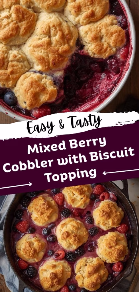 Mixed Berry Cobbler with Biscuit Topping