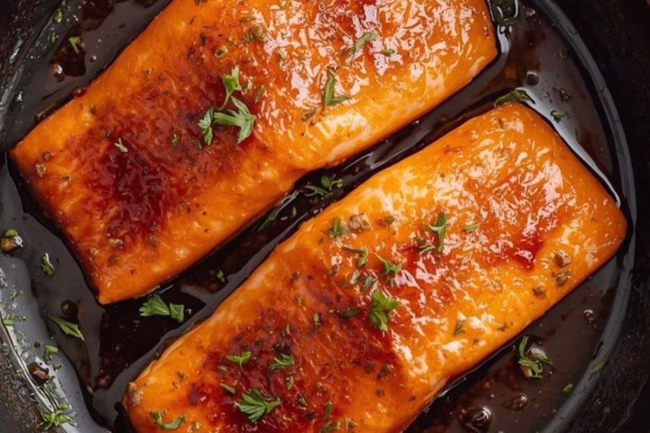 Easy One Pan Maple Glazed Salmon Recipe