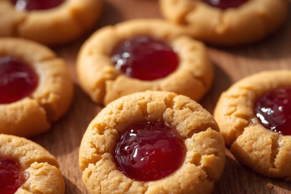 Peanut Butter and Jelly Thumbprint Cookies Recipe
