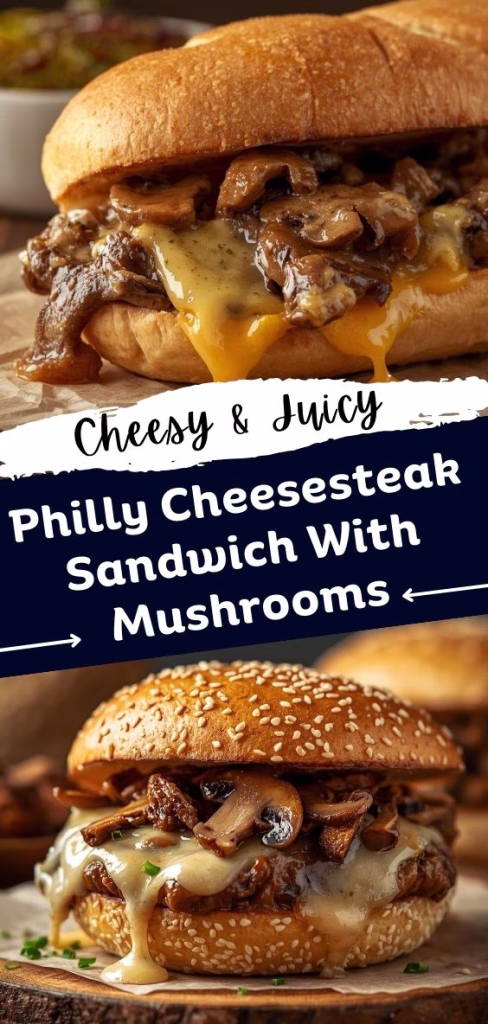 Philly Cheesesteak Sandwich With Mushrooms Recipe