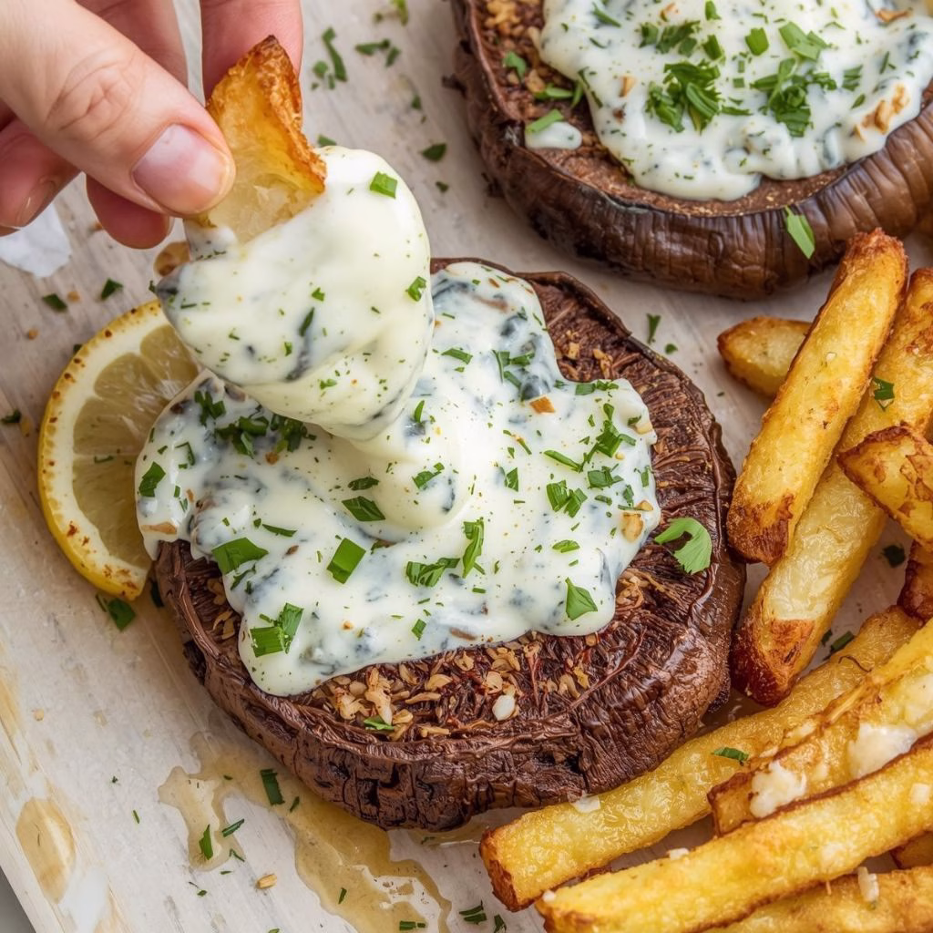 Portobello Fries with Meyer Lemonnaise Recipe