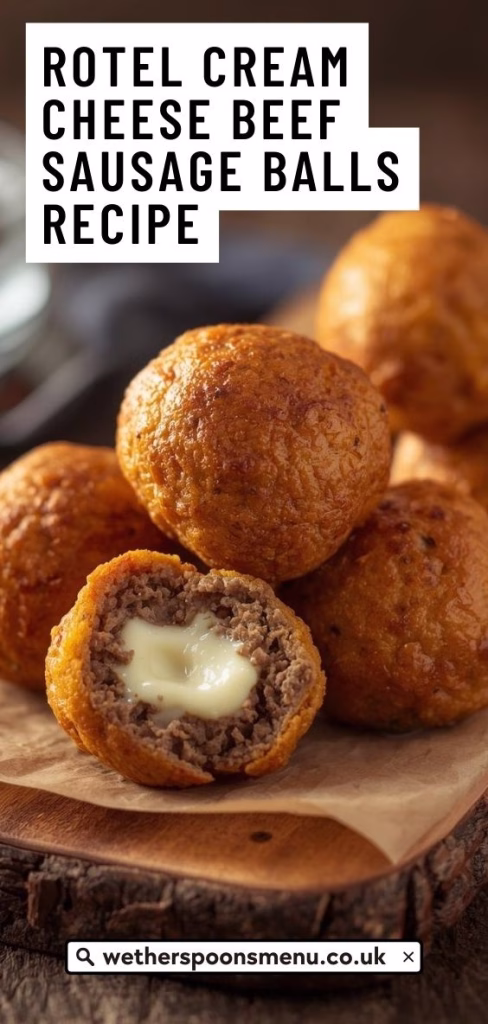 Rotel Cream Cheese Beef Sausage Balls Recipe