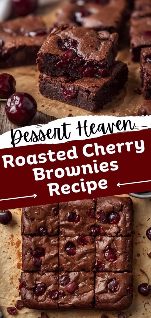 Roasted Cherry Brownies Recipe 