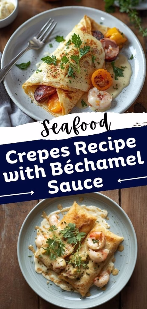 Seafood Crepes Recipe with Béchamel Sauce