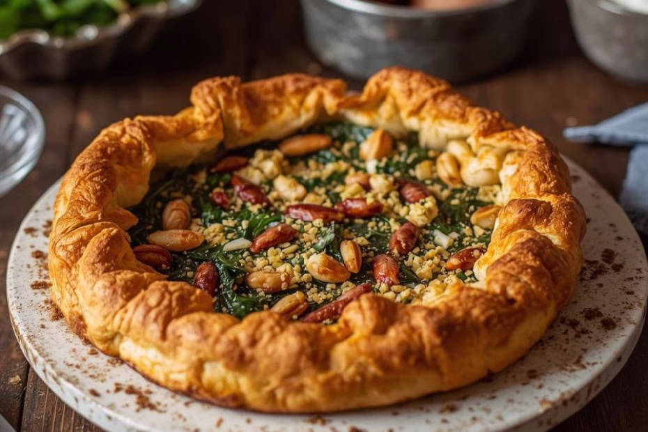 Spinach Pine Nut & Feta Filo Pie Recipe