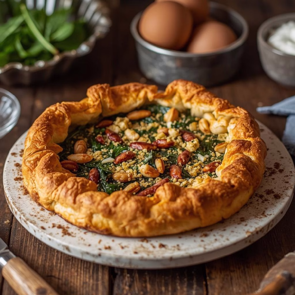 Spinach, Pine Nut & Feta Filo Pie Recipe
