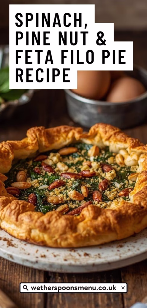 Spinach, Pine Nut & Feta Filo Pie Recipe
