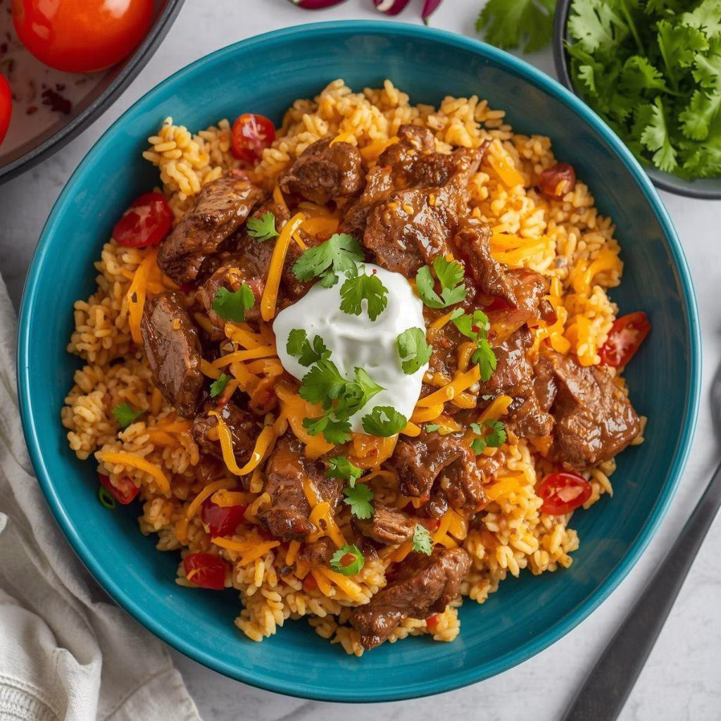 Steak & Queso Rice Recipe