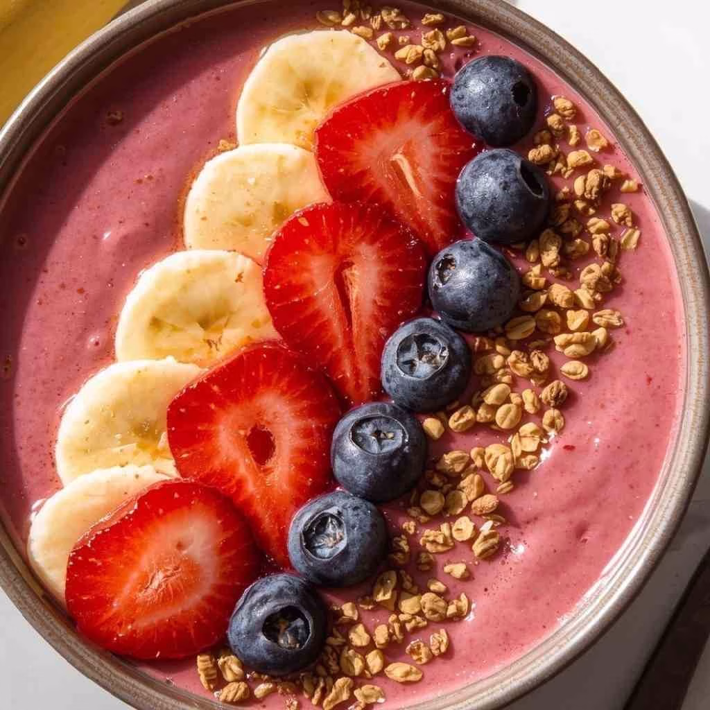 Strawberry Banana Smoothie Bowl Recipe