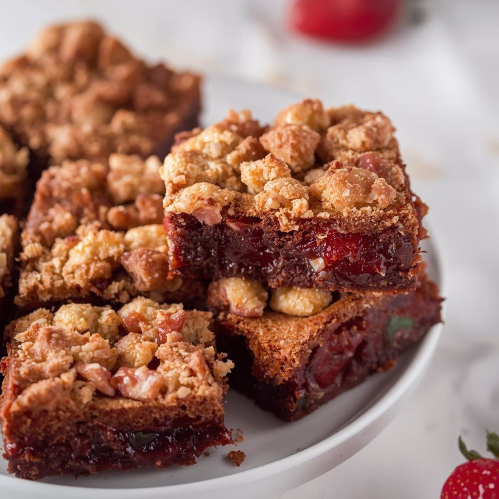 Strawberry Crunch Brownies Recipe