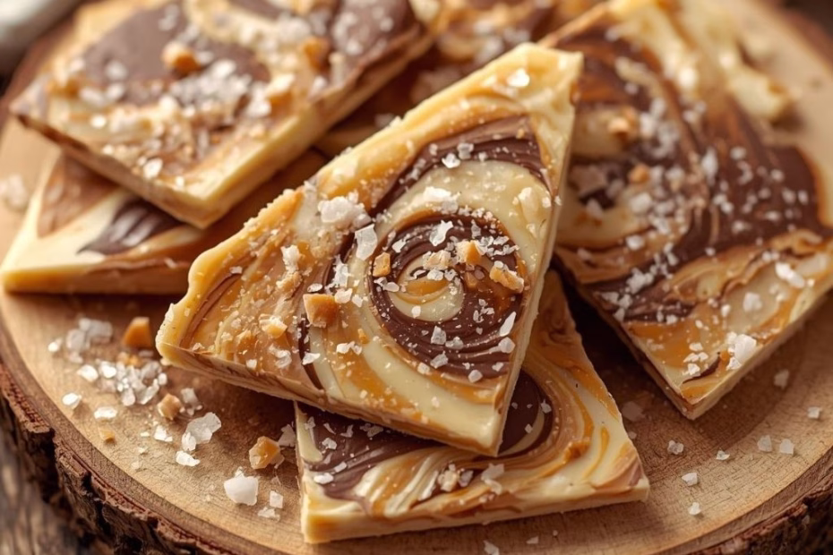 Sweet and Salty Vanilla Butterscotch Swirl Bark Recipe