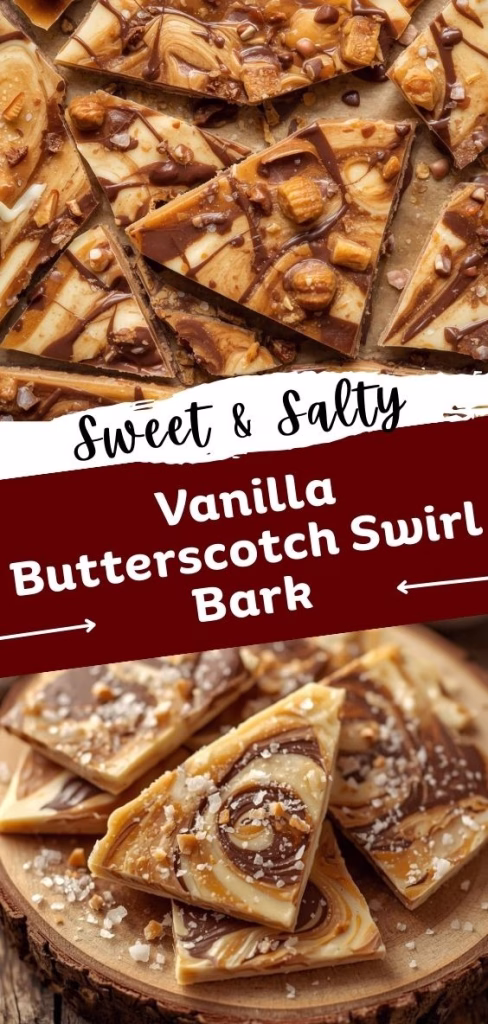 Sweet and Salty Vanilla Butterscotch Swirl Bark Recipe