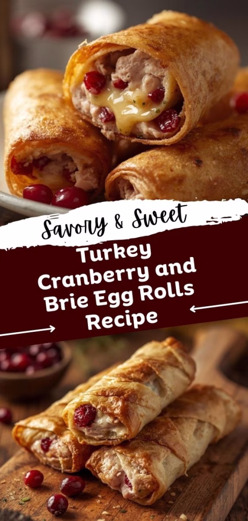 Turkey Cranberry and Brie Egg Rolls Recipe