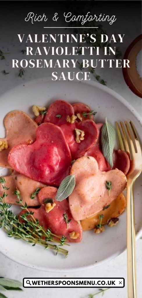 Valentine’s Day Ravioletti in Rosemary Butter Sauce Recipe