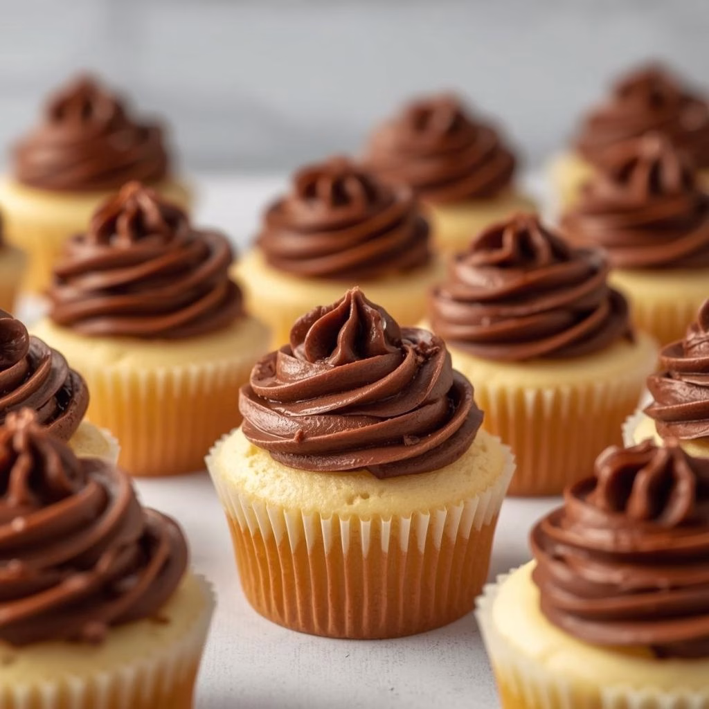 Vanilla Cupcakes with Chocolate Frosting Recipe