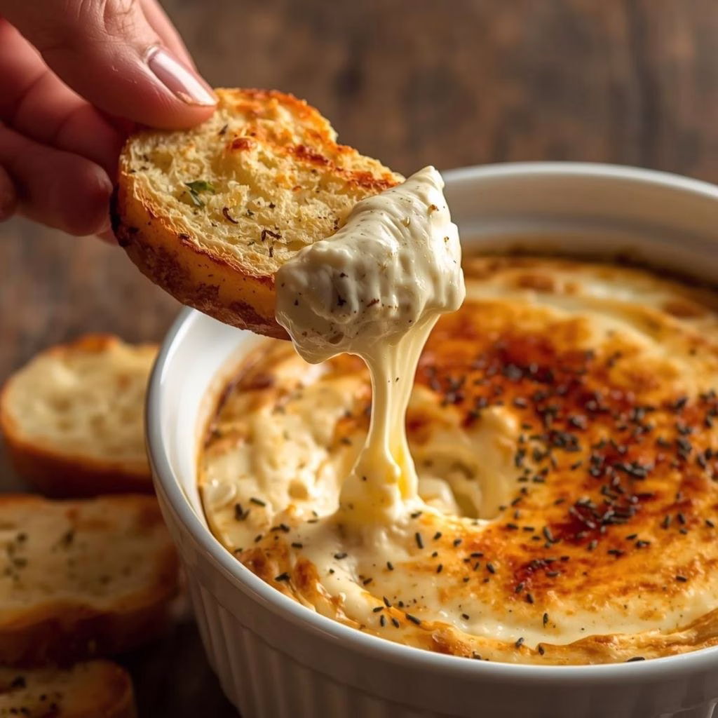 Warm Boursin Dip with Crostini Recipe