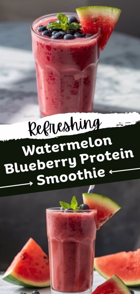 Watermelon Blueberry Protein Smoothie Recipe