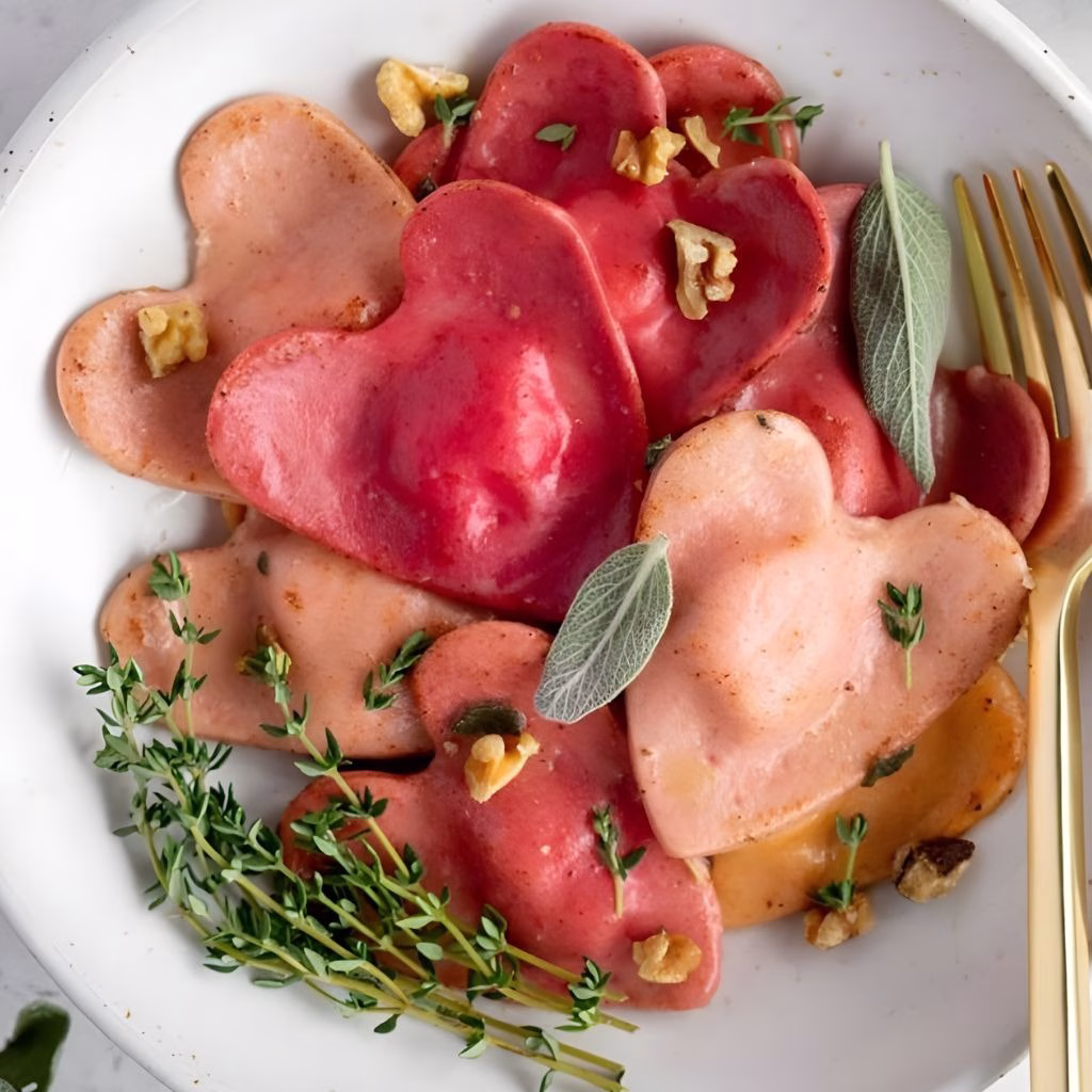 Valentine’s Day Ravioletti in Rosemary Butter Sauce Recipe