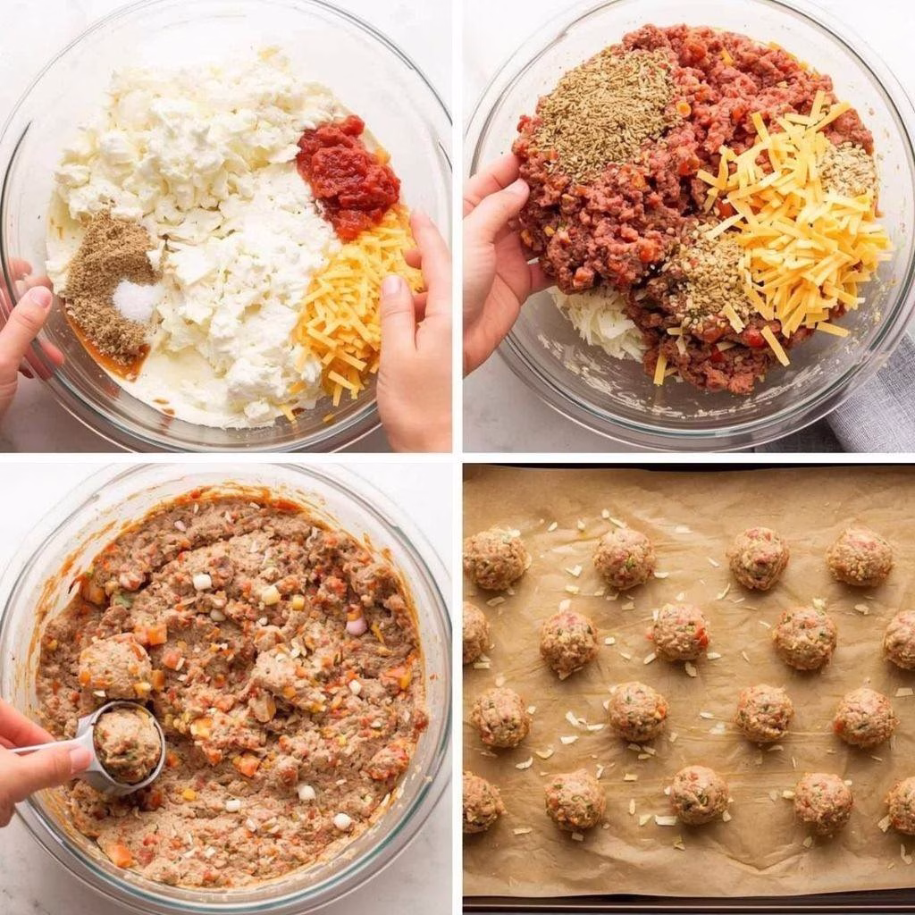 Rotel Cream Cheese Beef Sausage Balls Recipe